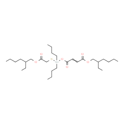 2-ethylhexyl 4,4-dibutyl-12-ethyl-6,9-dioxo-5,10-dioxa-3-thia-4-stannahexadec-7-enoate结构式