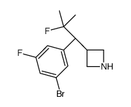 3-[(1S)-1-(3-bromo-5-fluorophenyl)-2-fluoro-2-methylpropyl]azetidine结构式