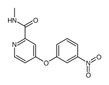N-methyl-4-(3-nitrophenoxy)pyridine-2-carboxamide结构式