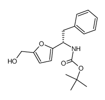 [(S)-1-(5-Hydroxymethyl-furan-2-yl)-2-phenyl-ethyl]-carbamic acid tert-butyl ester结构式
