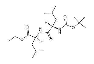 N-(N-tert-butoxycarbonyl-L-leucyl)-L-leucine ethyl ester结构式