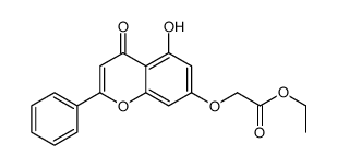 2-(5-羟基-4-氧代-2-苯基-4H-色烯-7-基氧基)乙酸乙酯结构式