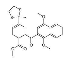 methyl 6-(1,4-dimethoxy-2-naphthoyl)-4-(2-methyl-1,3-dithiolan-2-yl)cyclohex-3-ene-1-carboxylate结构式