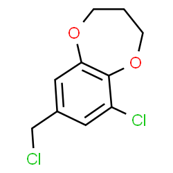 6-氯-8-(氯甲基)-3,4-二氢-2H-1,5-苯并二氧杂环丁烷结构式