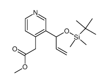 {3-[1-(tert-Butyl-dimethyl-silanyloxy)-allyl]-pyridin-4-yl}-acetic acid methyl ester结构式