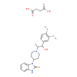 1-[1-[2-(3,4-Dimethoxyphenyl)-2-hydroxy-1-methylethyl]-4-piperidinyl]-1,3-dihydro-2H-benzimidazole-2-one/butanedioic acid,(1:x)结构式