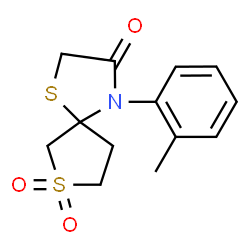 4-(2-methylphenyl)-1,7$l^{6}-dithia-4-azaspiro[4.4]nonane-3,7,7-trione结构式