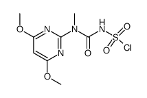 [(4,6-dimethoxypyrimidin-2-yl)(methyl)aminocarbonyl]sulfamoyl chloride结构式
