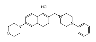 4-[6-(4-Phenyl-piperazin-1-ylmethyl)-7,8-dihydro-naphthalen-2-yl]-morpholine; hydrochloride Structure