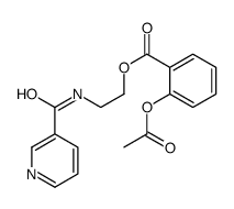 2-(pyridine-3-carbonylamino)ethyl 2-acetyloxybenzoate结构式