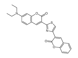 7-Diethylamino-3-[4-(2-oxo-2H-chromen-3-yl)-thiazol-2-yl]-chromen-2-one结构式
