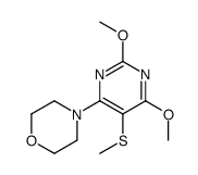4-(2,6-dimethoxy-5-methylsulfanylpyrimidin-4-yl)morpholine Structure