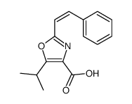 2-(2-phenylethenyl)-5-propan-2-yl-1,3-oxazole-4-carboxylic acid结构式