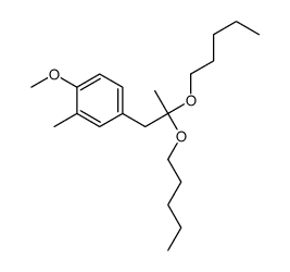 4-(2,2-dipentoxypropyl)-1-methoxy-2-methylbenzene Structure