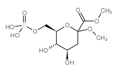 3-(脱氧-D-阿拉伯糖基庚基吡喃果糖基甲基)磺酸甲酯-7-磷酸甲酯结构式