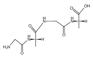 N-[N-(N-glycyl-L-alanyl)-glycyl]-L-alanine结构式