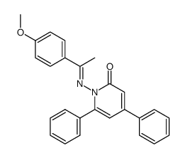 N-(α-methyl-4-methoxybenzylidenamino)-4,6-diphenyl-2-pyridone结构式