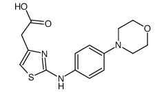 2-[2-(4-morpholin-4-ylanilino)-1,3-thiazol-4-yl]acetic acid Structure