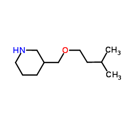 3-[(3-Methylbutoxy)methyl]piperidine结构式