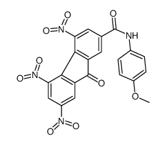 N-(4-methoxyphenyl)-4,5,7-trinitro-9-oxofluorene-2-carboxamide结构式