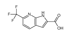 6-(三氟甲基)-1H-吡咯并[2,3-B]吡啶-2-羧酸结构式