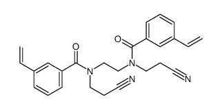 N-(2-cyanoethyl)-N-[2-[2-cyanoethyl-(3-ethenylbenzoyl)amino]ethyl]-3-ethenylbenzamide Structure