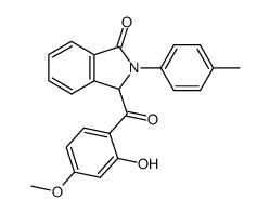 3-(2-hydroxy-4-methoxybenzoyl)-2-(p-tolyl)isoindolin-1-one结构式