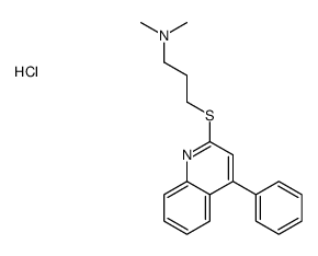 N,N-dimethyl-3-(4-phenylquinolin-2-yl)sulfanylpropan-1-amine,hydrochloride结构式