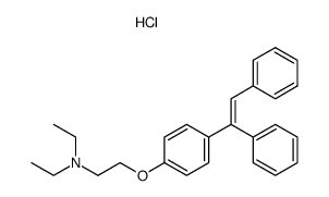 cis-1,2-Diphenyl-1-(4-(2-diethylaminoethoxy)phenyl)ethylene hydrochloride结构式