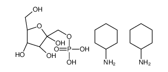 β-D-fructofuranose 1-(dihydrogen phosphate), compound with cyclohexylamine (1:2) Structure