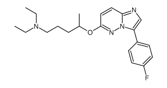 diethyl-{4-[3-(4-fluoro-phenyl)-imidazo[1,2-b]pyridazin-6-yloxy]-pentyl}-amine Structure