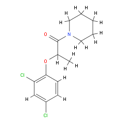 1-(1-哌啶基)-2-(2,4-二氯苯氧基)-1-丙酮结构式