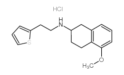 rac-N-(1,2,3,4-四氢-5-甲氧基-2-萘基)-2-噻吩乙胺盐酸盐结构式