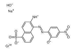 sodium [6-amino-5-[(2-hydroxy-4-nitrophenyl)azo]naphthalene-1-sulphonato(3-)]hydroxychromate(1-) Structure