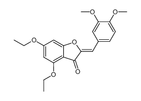 4,6-diethoxy-2-((Z)-veratrylidene)-benzofuran-3-one Structure