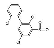 2,5-dichloro-1-(2-chlorophenyl)-3-methylsulfonylbenzene结构式