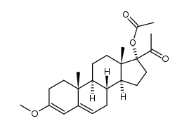 17-(乙酰氧基)-3-甲氧基-孕甾-3,5-二烯-20-酮结构式