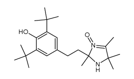 2,4,5,5-tetramethyl-2-[2-(3,5-di-tert-butyl-4-hydroxyphenyl)-1-ethyl]-3-imidazoline 3-oxide结构式