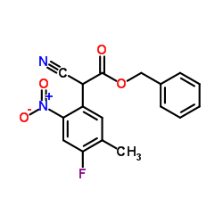 Benzyl 2-cyano-2-(4-fluoro-5-methyl-2-nitrophenyl)acetate Structure