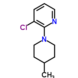 3-Chloro-2-(4-methyl-1-piperidinyl)pyridine结构式