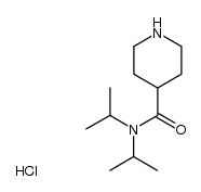 piperidine-4-carboxylic acid diisopropylamide, hydrochloride Structure