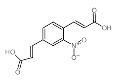 2-Propenoic acid, 3,3'-(2-nitro-1,4-phenylene)bis- (en) Structure