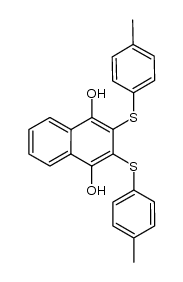 2,3-di-(4-methylphenyl)sulphanyl-1,4-naphthalenediol结构式