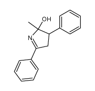 2-methyl-3,5-diphenyl-3,4-dihydro-2H-pyrrol-2-ol结构式