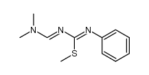 1-phenyl-4-dimethylamino-2-thiomethyl-1,3-diazabutadiene结构式