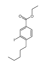 3-碘-4-戊基苯甲酸乙酯结构式
