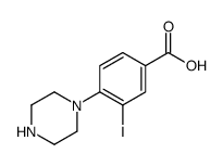 3-碘-4-(哌嗪-1-基)苯甲酸结构式