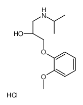 (2S)-1-(2-methoxyphenoxy)-3-(propan-2-ylamino)propan-2-ol,hydrochloride Structure