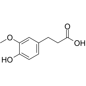 3-(4-羟基-3-甲氧苯基)丙酸结构式