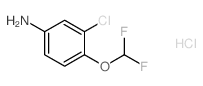 3-氯-4-(二氟甲氧基)苯胺 盐酸盐结构式